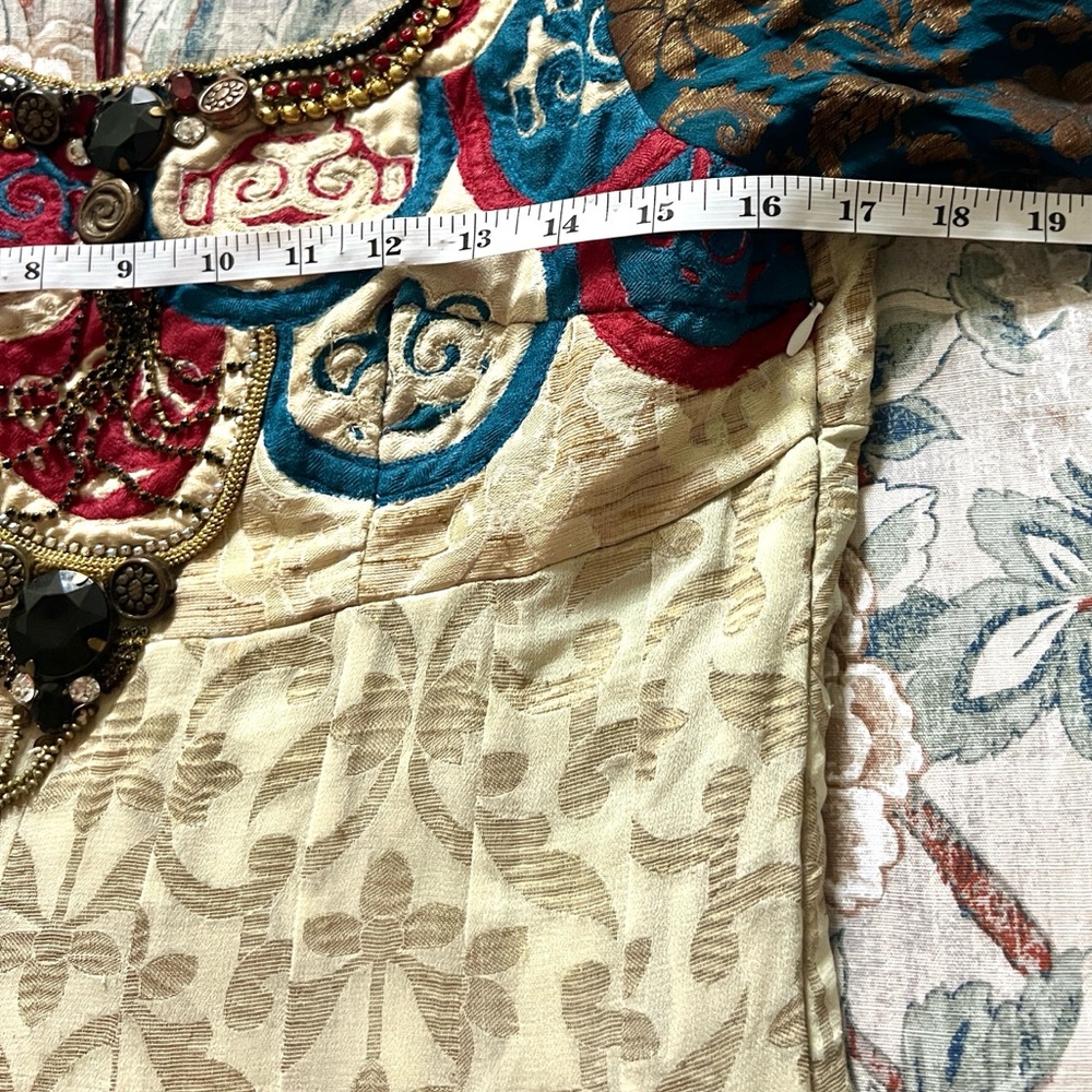 Karishma Heavily Embellished Anarkali Dress,Beaded Artisan Festival,EUC, Size S - Picture 14 of 14
